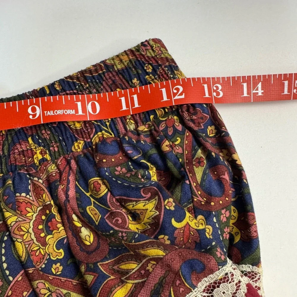 Vintage Square Up Fashions Square Dance Skirt Set Paisley Lace Women's Small